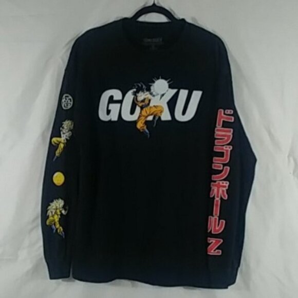 Dragon Ball Z Men's Black Long Sleeve 100%COTTON Graphic GOKU Sweatshirt Size XL - Picture 1 of 7